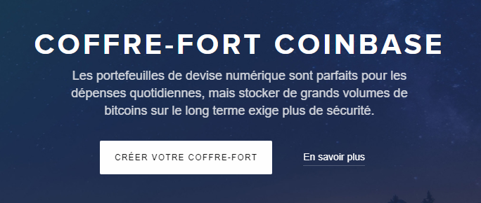 coffre fort coinbase