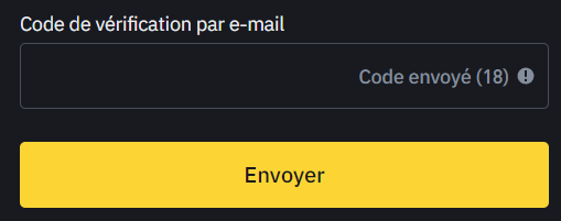 Code Vérification Mail Binance