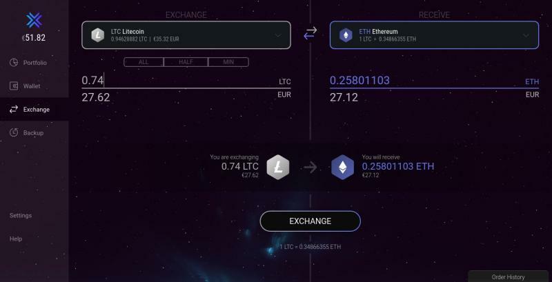 Échange LTC vers ETH