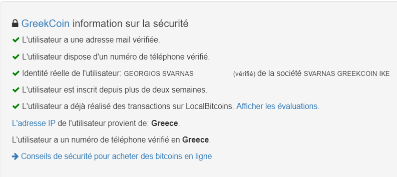 informations vendeur localbitcoins