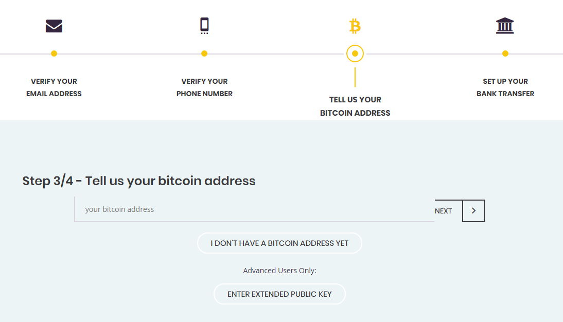 Etape 3 - Ajout de l'adresse bitcoin du wallet