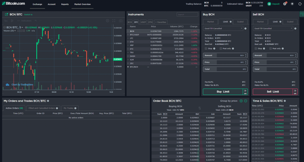 Interface Exchange.Bitcoin.com