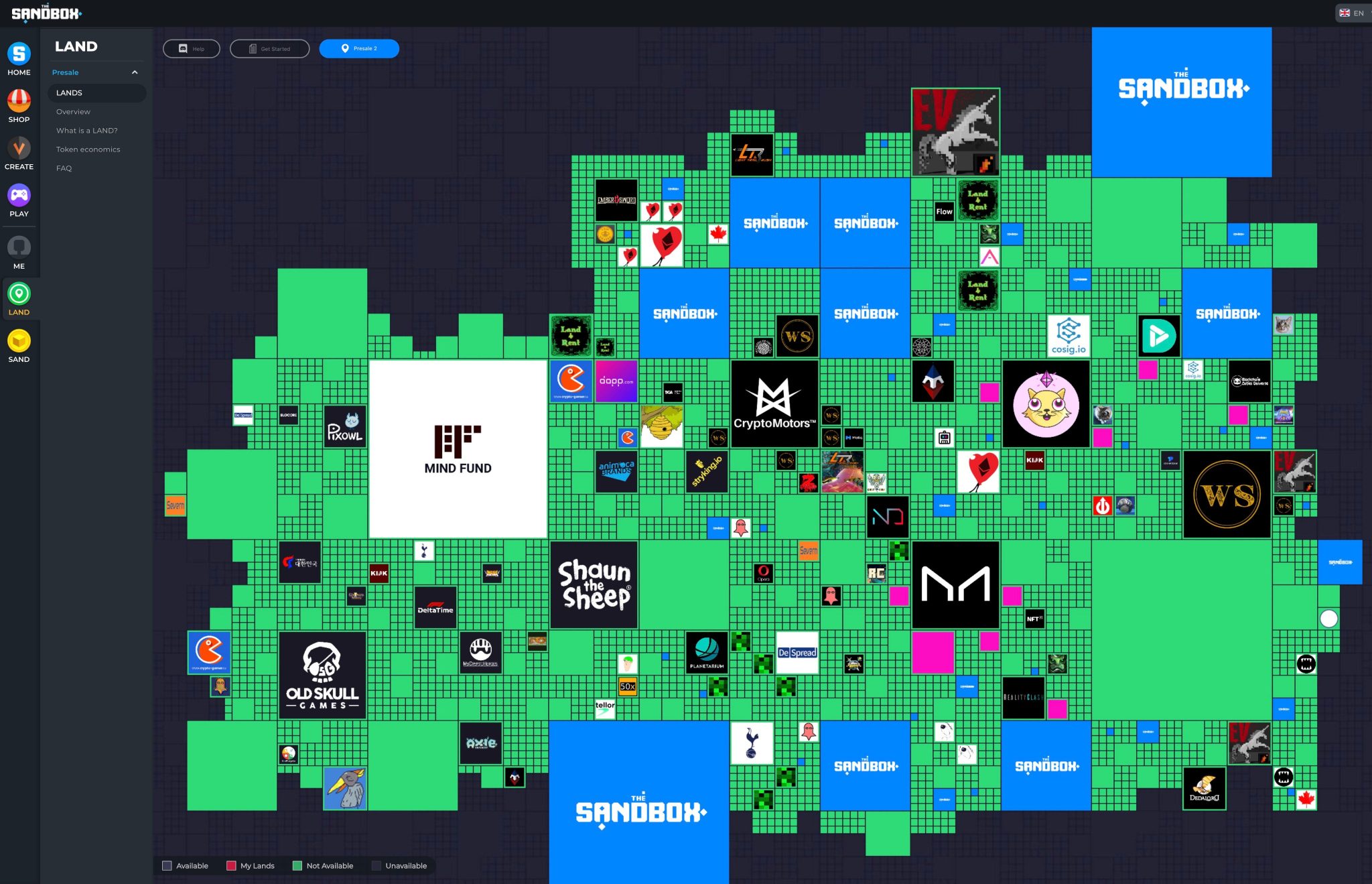 sandbox blockchain game