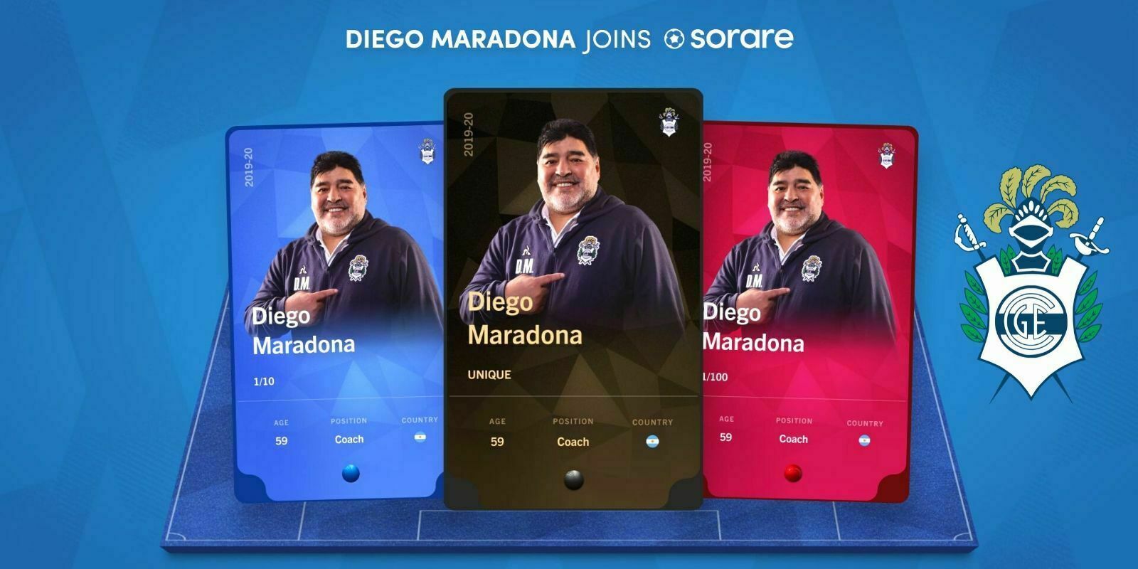 Diego Maradona et le club Gimnasia La Plata rejoignent le jeu blockchain Sorare