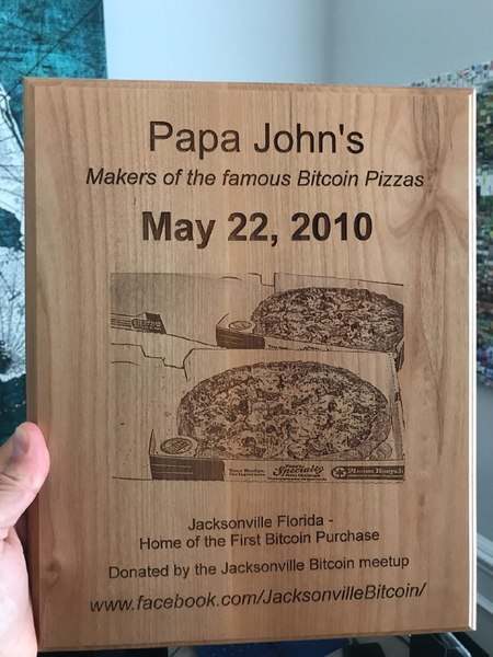 Plaque commémorative Bitcoin