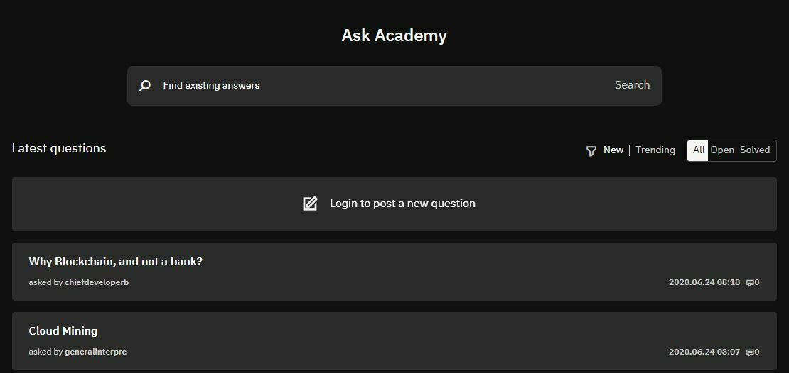 Questions Binance Ask