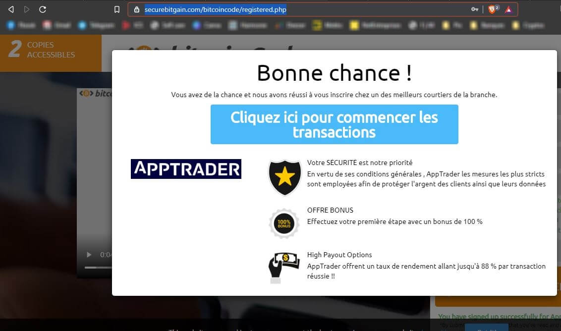 Bitcoin Code AppTrader arnaque