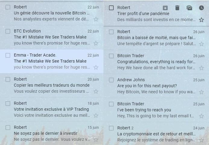 Emails Bitcoin Revolution arnaque