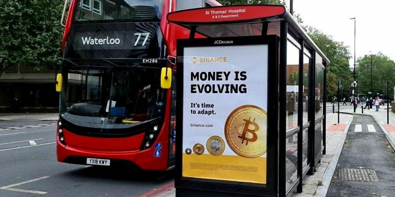 Binance diffuse des publicités pour le Bitcoin (BTC) à Londres