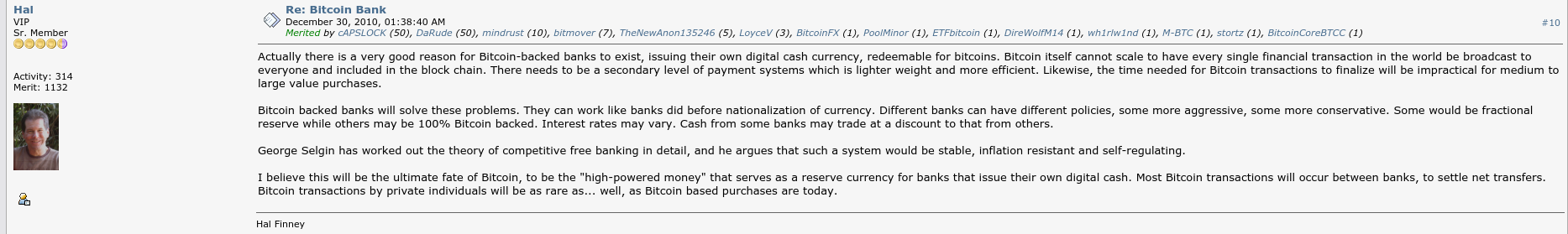 Hal Finney Banque Bitcoin