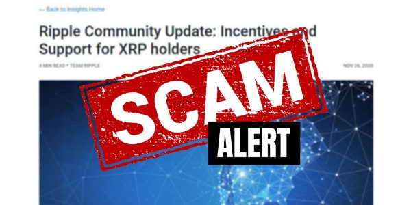 Arnaque – Non, Ripple ne vous offrira pas de XRP