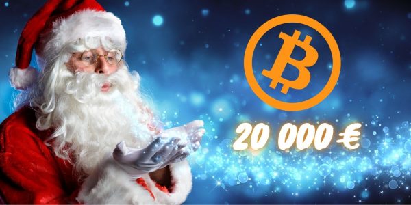 Bitcoin (BTC) dépasse pour la première fois les 20 000 € le jour de Noël