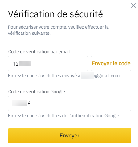 Vérification Retrait Binance