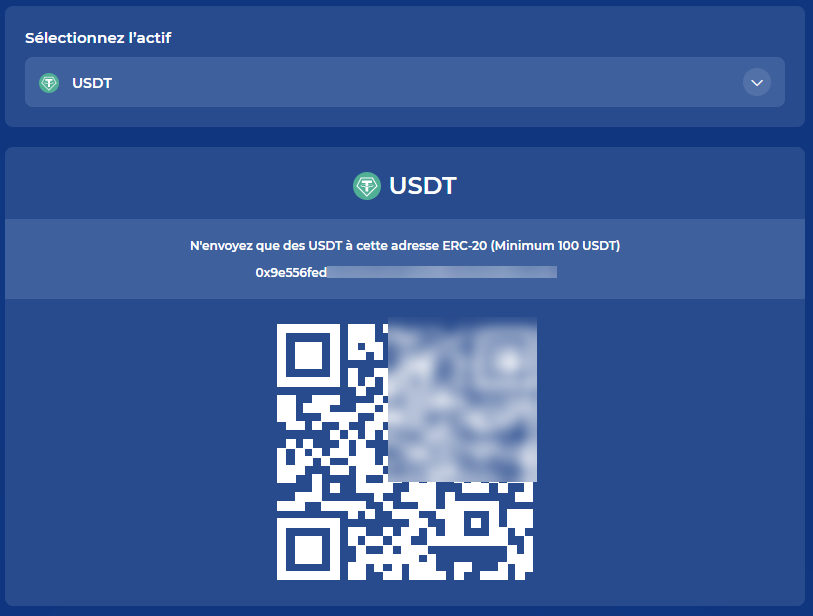 Yield App Dépôt USDT