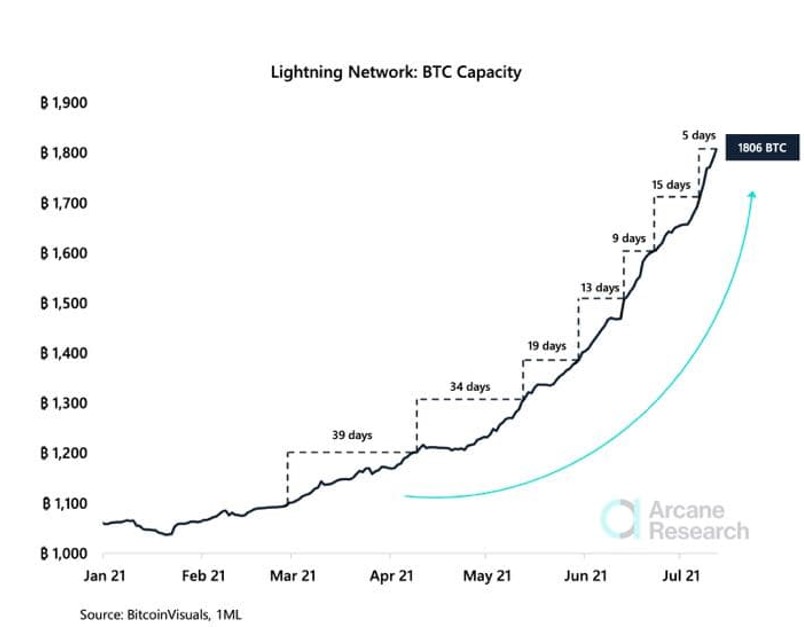 Lightning Network capacité progression
