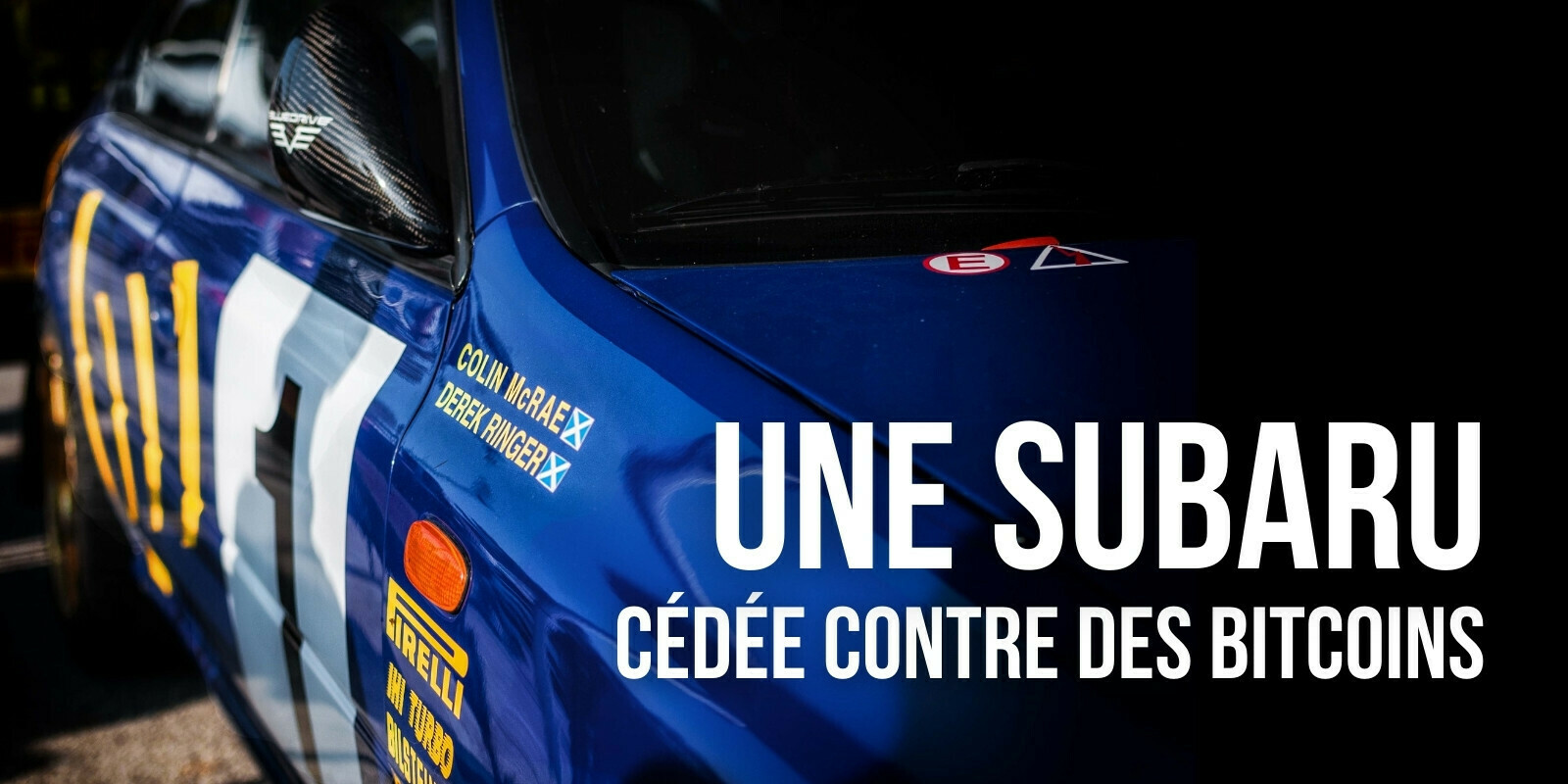 Une Subaru de Colin McRae vendue contre 8,02 bitcoins (BTC)