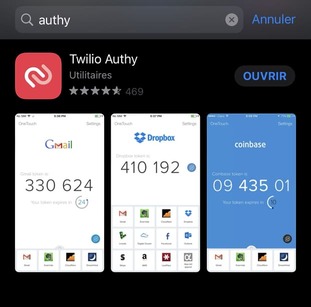 twilio authy app store