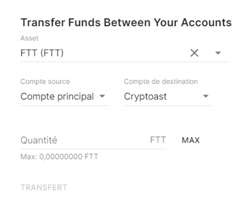Selection of FTX accounts