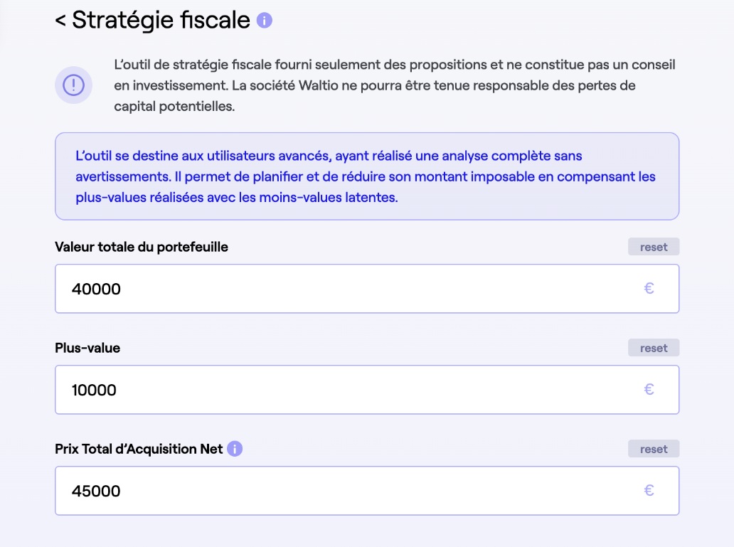 Optimisation imposition Waltio