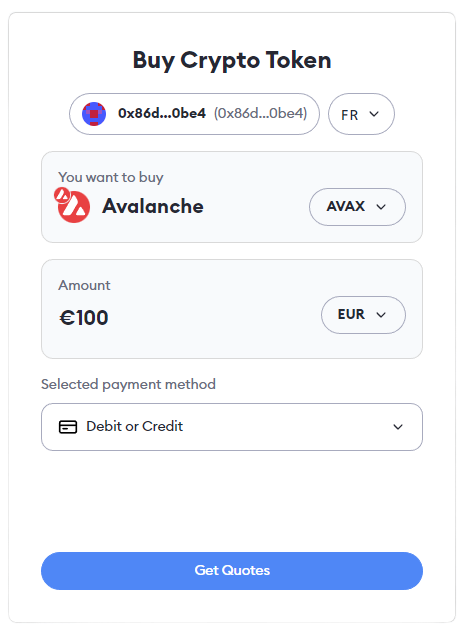 Choix crypto MetaMask
