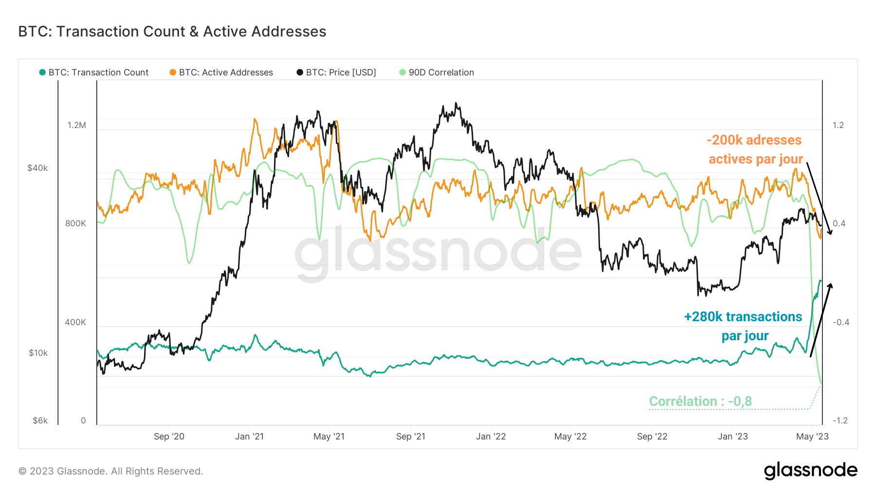 BTC Transactions & Adresses 160523