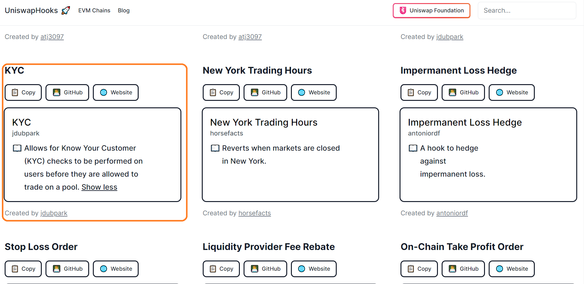 Hook permettant le KYC sur Uniswap