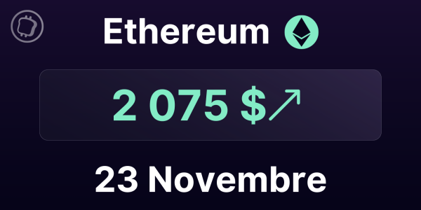 L'Ethereum bien parti pour regagner les 2 500 $ ? Analyse ETH du 23 novembre 2023