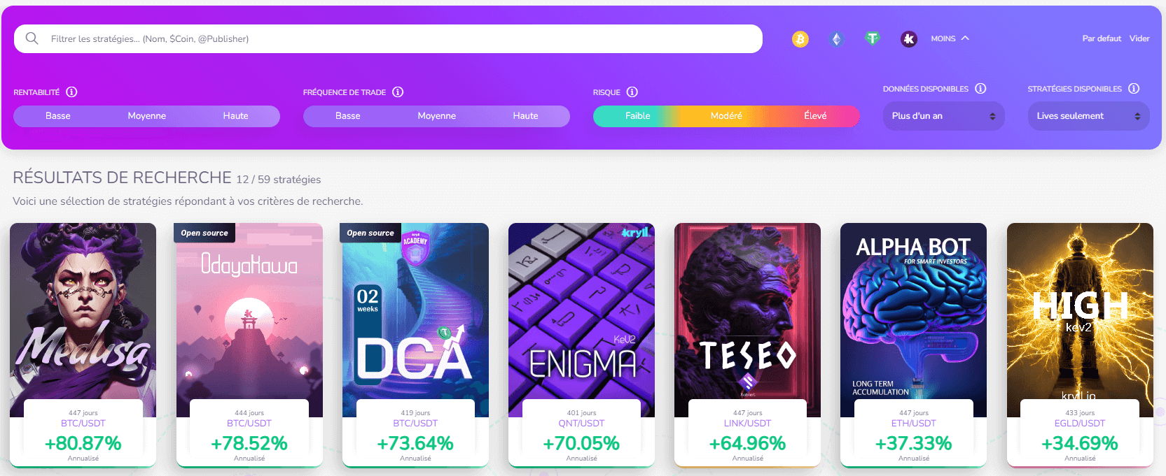 Kryll Marketplace Stratégies