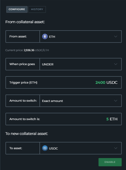 Automated Collateral Switch DeFiSaver