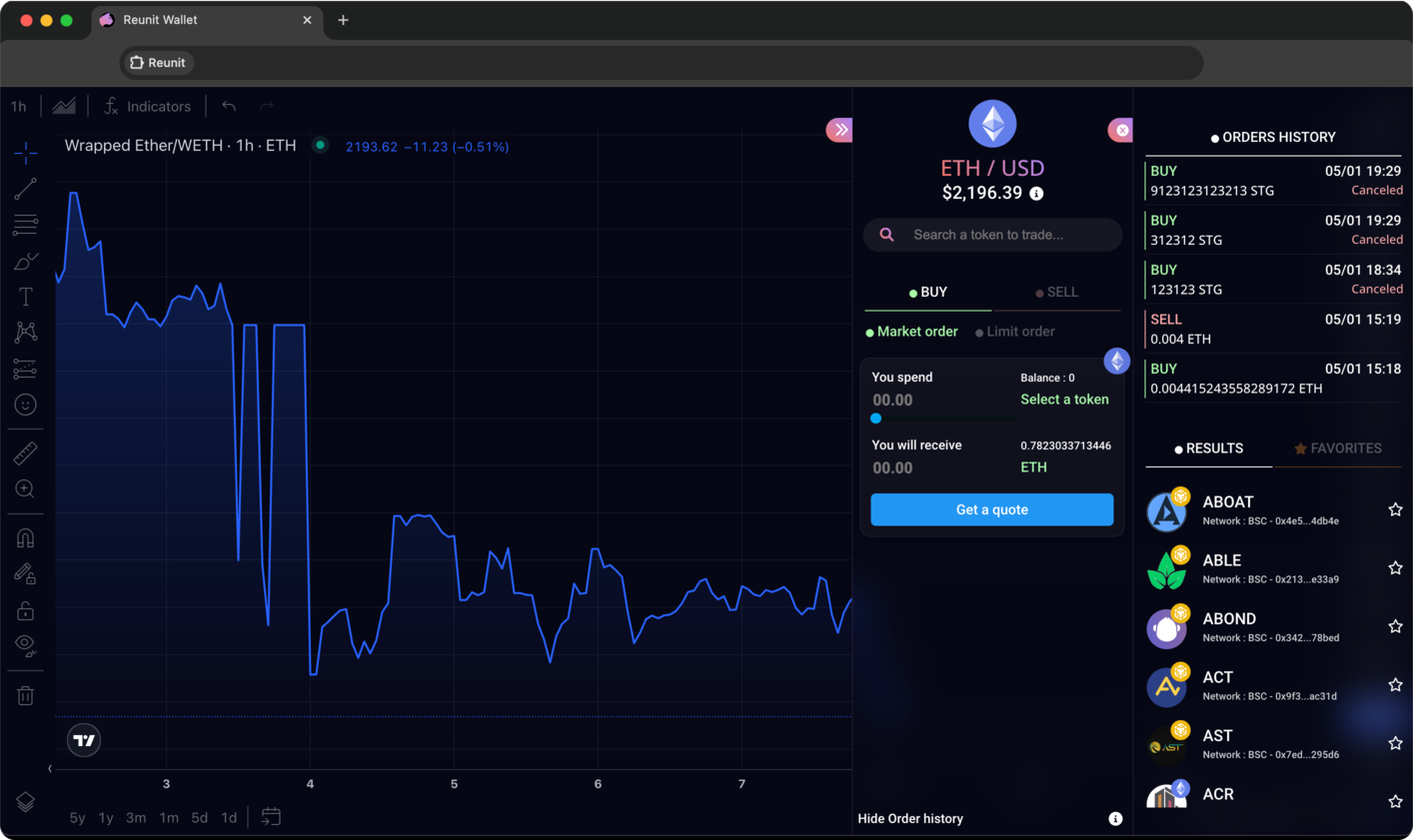 Trading Terminal Reunit