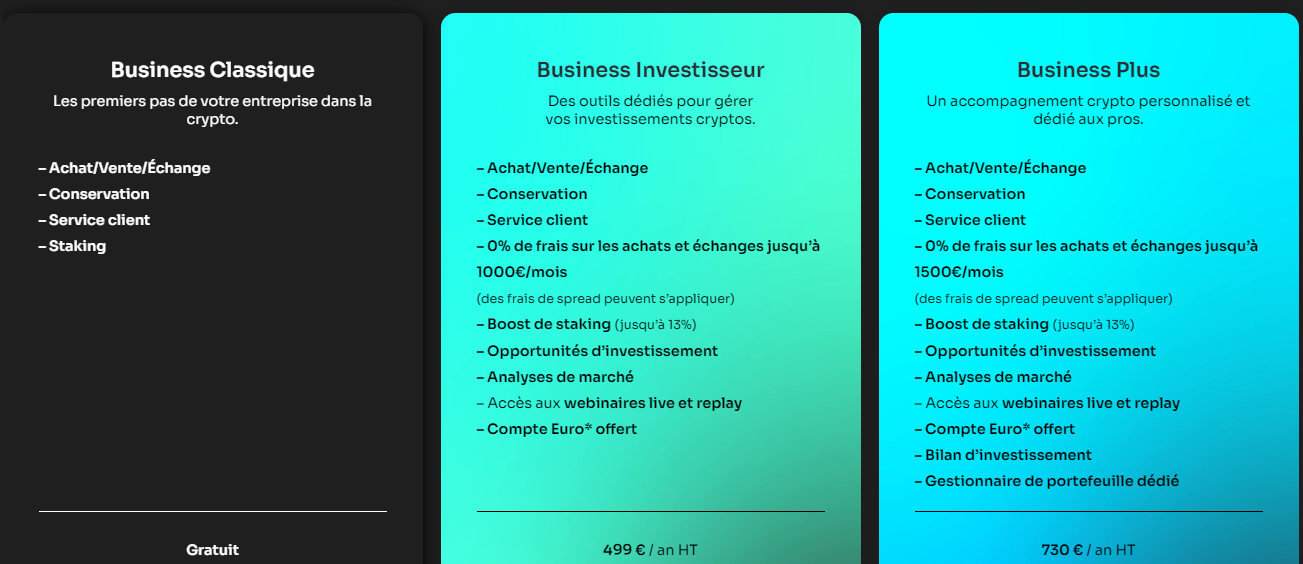 Formules entreprises Coinhouse