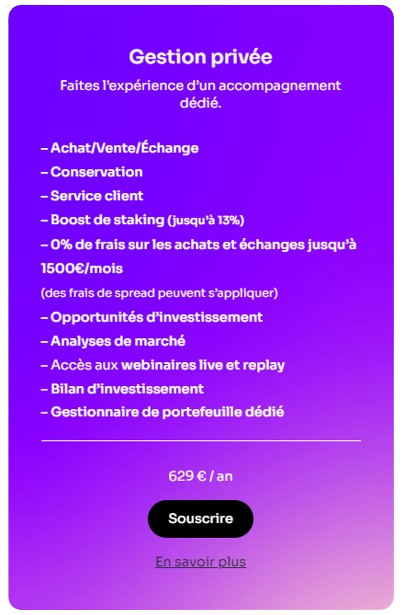 Gestion privée Coinhouse