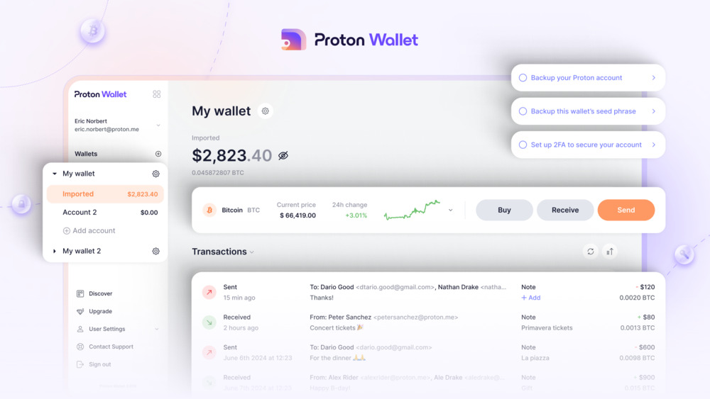 Proton Wallet aperçu