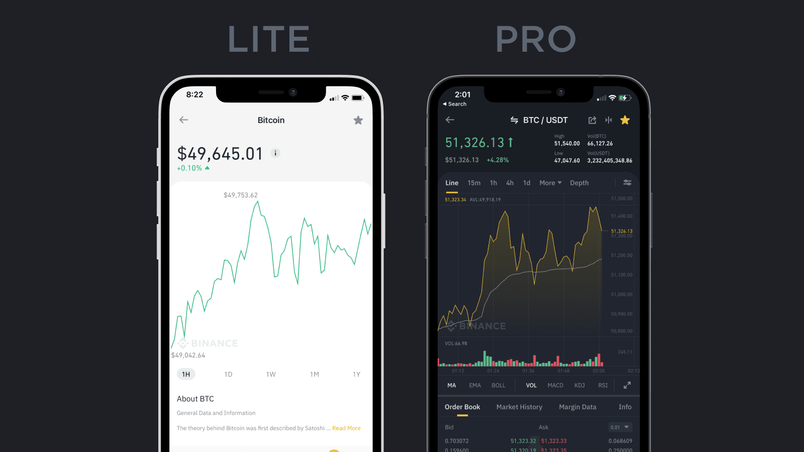 lite mode pro mode binance