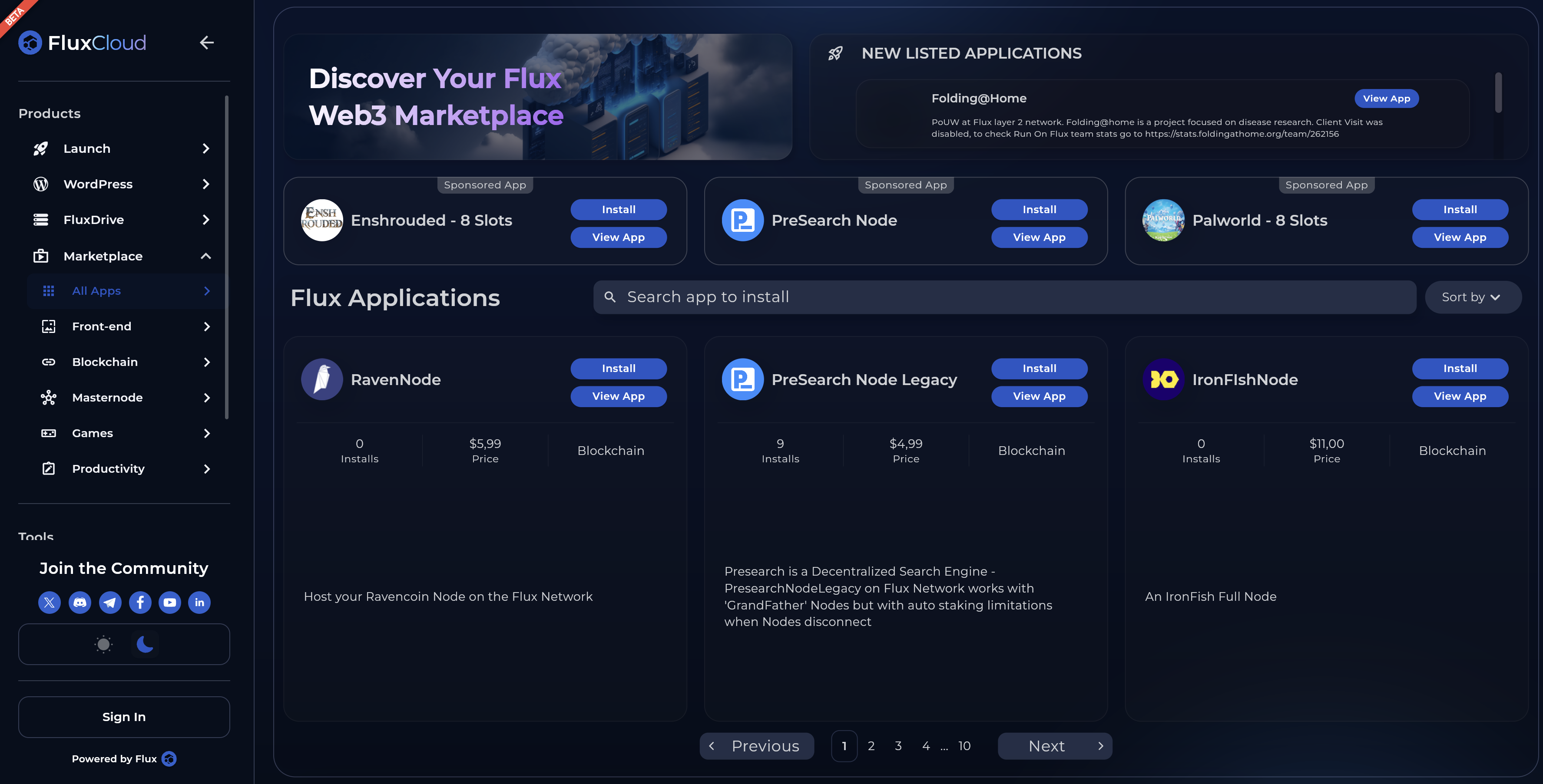 flux marketplace