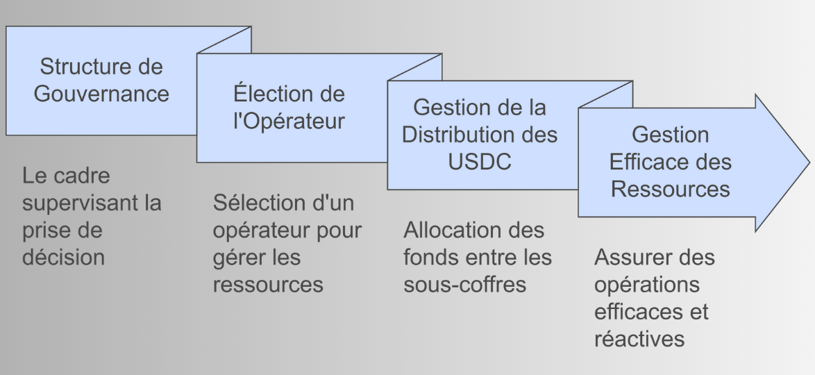 schéma de la gestion des liquidités sur le MegaVault