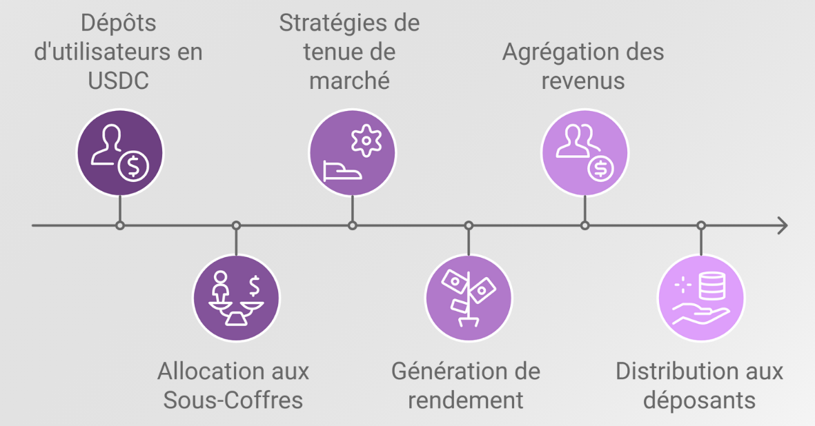 schéma représentant le fonctionnement du MegaVault