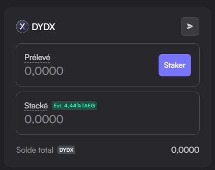 Staking dYdX