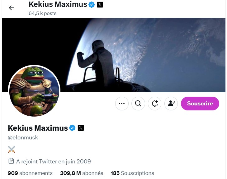 Profil X d'Elon Musk