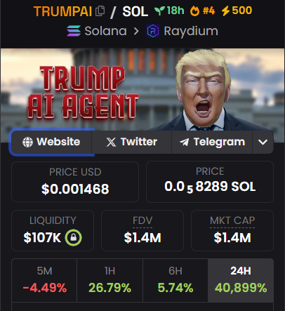 trump ai agent token