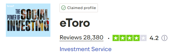 Avis des clients d'eToro sur Trustpilot