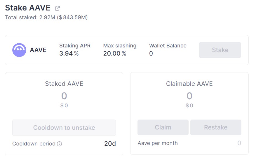 Aperçu du Safety Module d'Aave