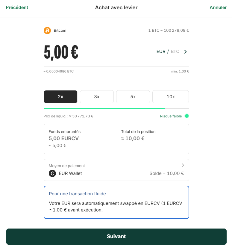 Bitpanda Passage Ordre Margin Trading