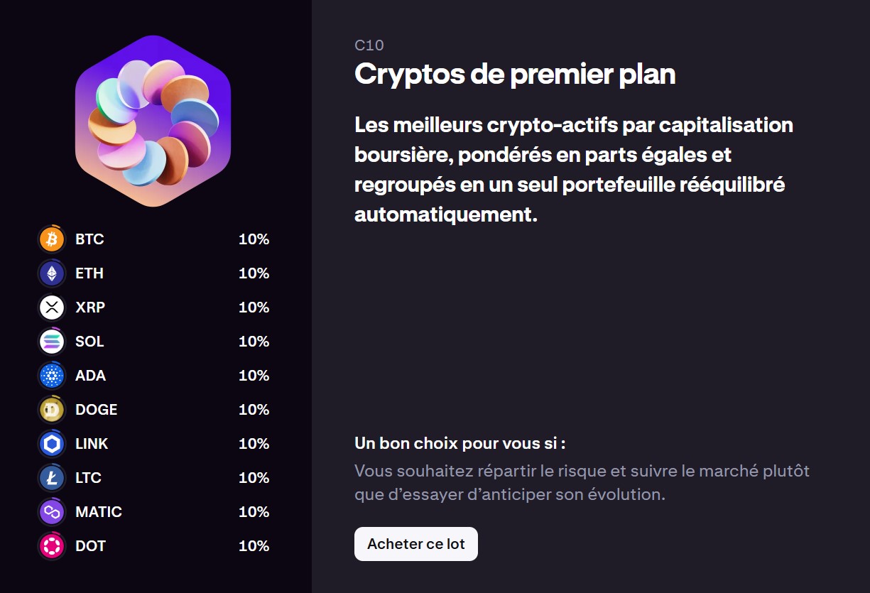 Exemple d'un lot du nouveau produit Bundle de Kraken Exemple d'un lot du nouveau produit Bundle de Kraken