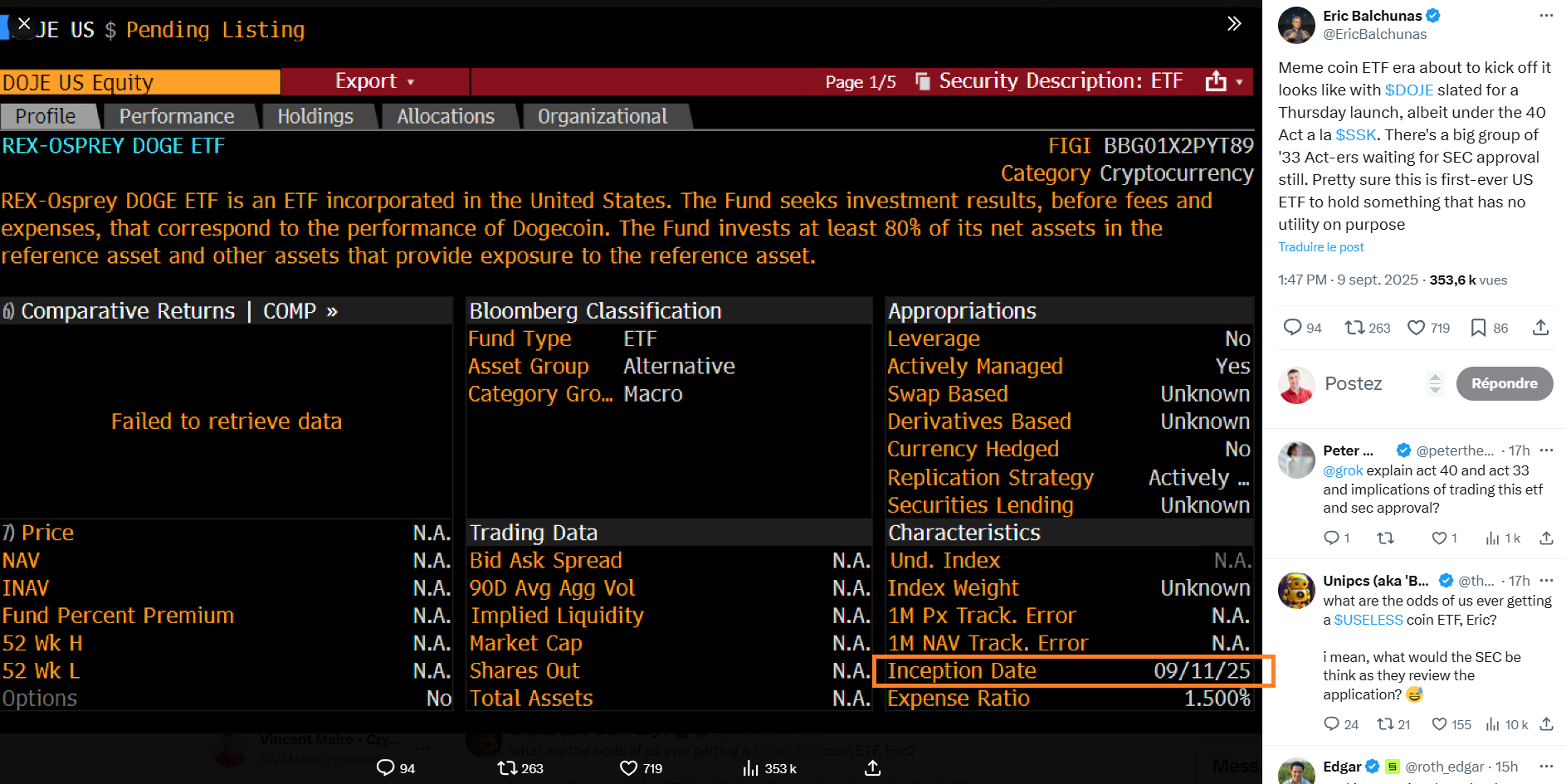 Tweet d'Eric Balchunas