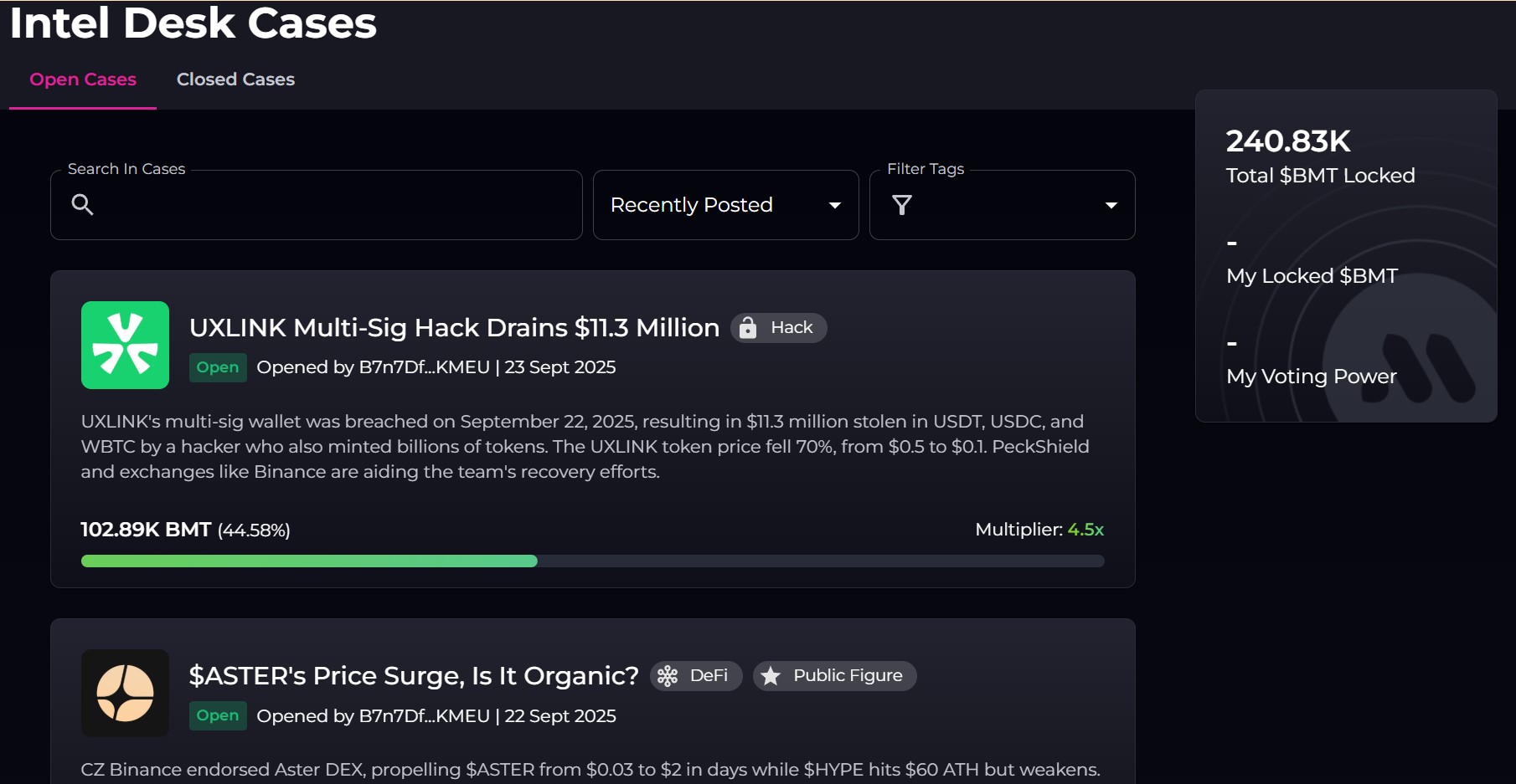 Aperçu de l'Intel Desk de Bubblemaps Aperçu de l'Intel Desk de Bubblemaps