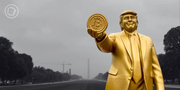 Une statue géante de Trump avec un Bitcoin a été placée à Washington