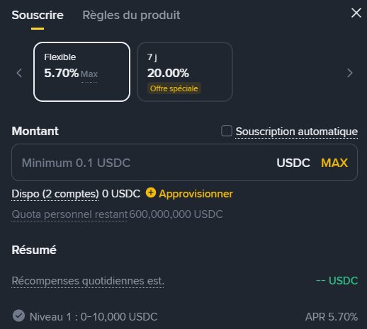 Binance Earn USDC