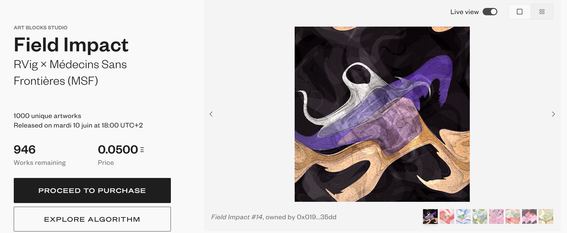 Aperçu de la collection de NFT Field Impact