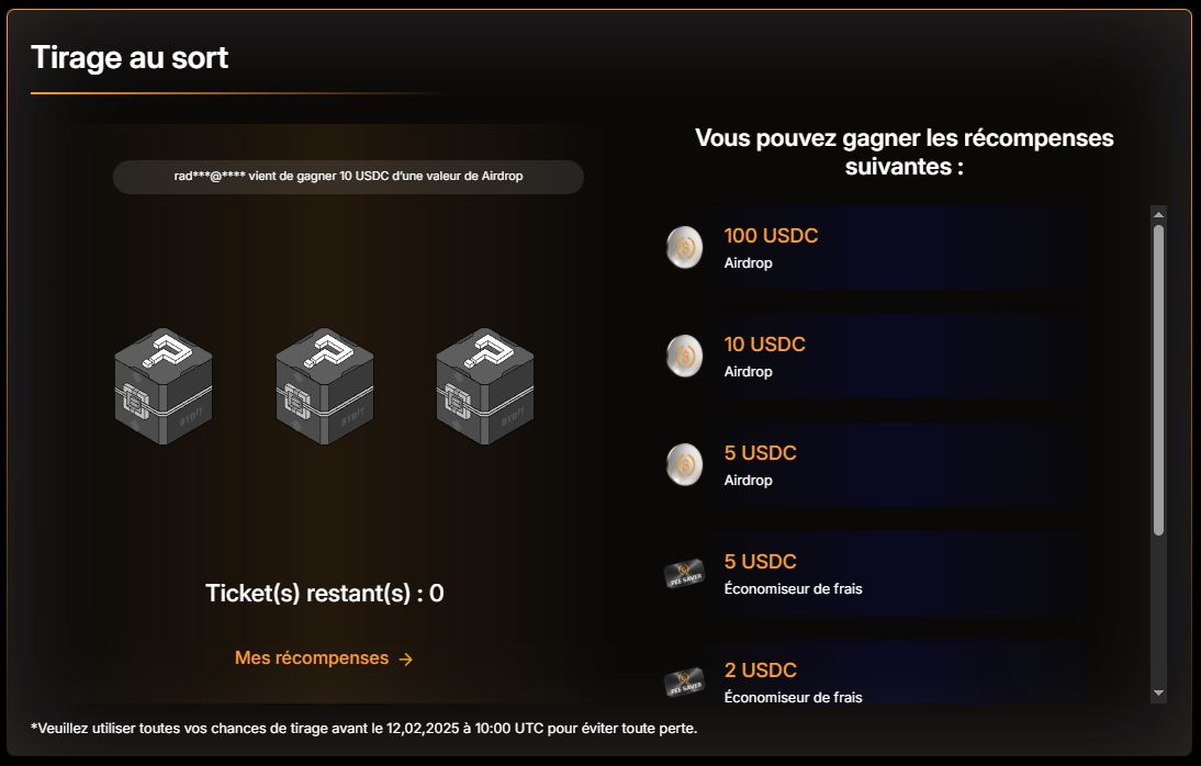 bybit tirage au sort